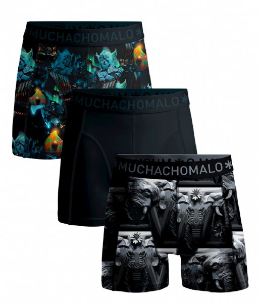 Muchachomalo  3-pack shorts Elephant Norway Print Print Blue (09)