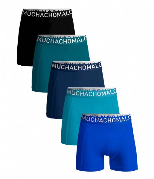 Muchachomalo  Light Cotton Solid 5-Pack Black Blue Green Blue Blue