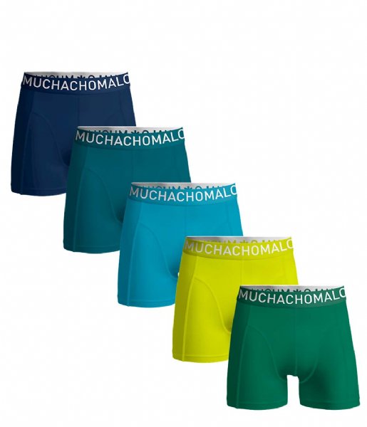 Muchachomalo  Light Cotton Solid 5-Pack Blue green Bue Yellow Green