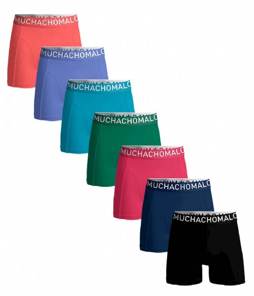 Muchachomalo  Light Cotton Solid 7-Pack Black Blue Red Green Blue Blue Red