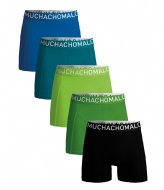 Muchachomalo 5-Pack Light Cotton Solid Black Green Green Green Blue