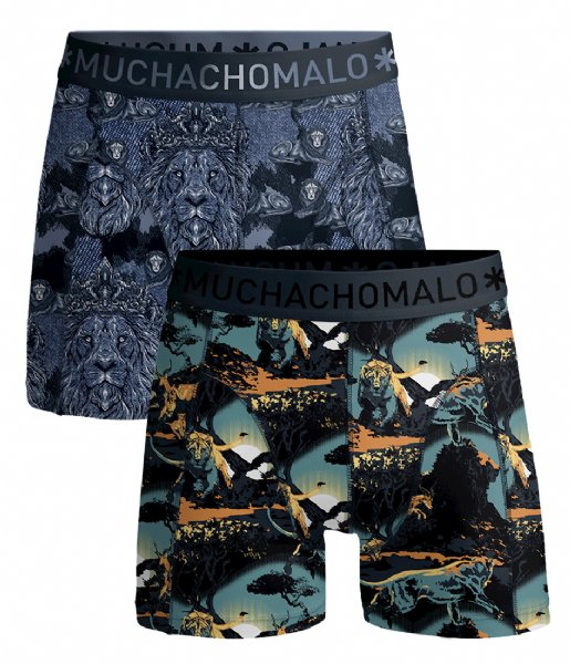Muchachomalo  2-Pack Shorts Man Lion Print/Blue