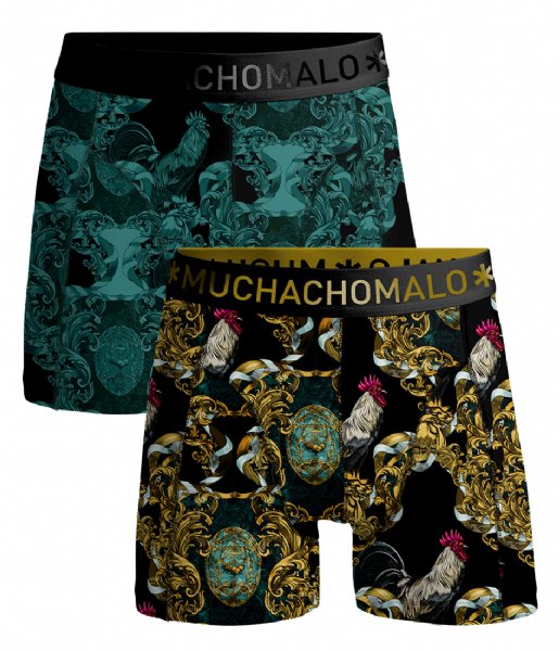 Muchachomalo  2-Pack Shorts Man Rooster Print/Green