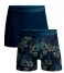 MuchachomaloMen 2-pack Boxer Shorts print/solid Print/Blue