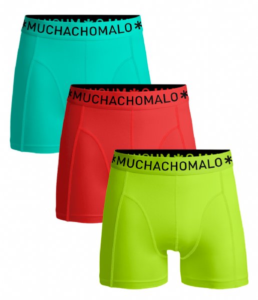 Muchachomalo  3-Pack Short Solid Green/Red/Green