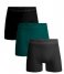 MuchachomaloMen 3-Pack Boxer Shorts Solid Black/Green/Grey