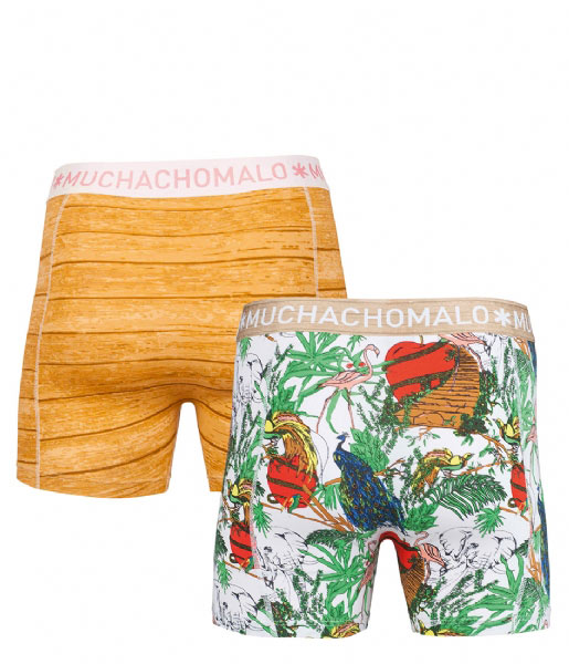 Muchachomalo  2-Pack Boxershorts Paradise print brown