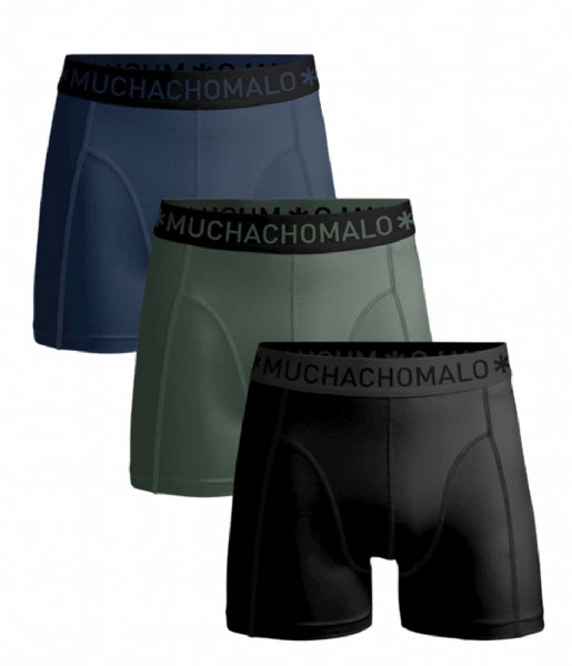 Muchachomalo  Shorts Microfiber 3-Pack Black Green Blue (20)