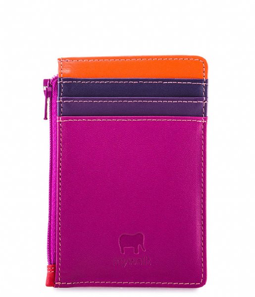 Mywalit  Credit Card Holder w Coin Purse Sangria Multi (75)