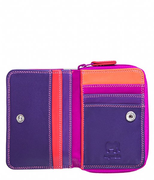 Mywalit  Small Wallet With Zip Around Purse Sangria Multi (75)