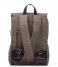 O My Bag  Mau Backpack 15 Inch olive waxed canvas / dark brown hunter