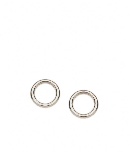 Orelia  Mini Open Circle Stud Earrings silver plated (9034)
