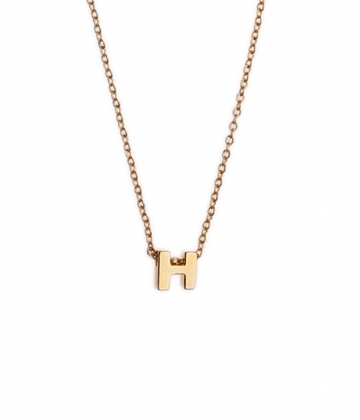 Orelia  Necklace Initial H pale gold plated (10751)