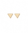 Orelia  Mini Triangle Stud Earrings pale gold plated (10656)