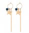 Orelia  Star & Bar Hoop Cluster Earrings gold plated (22403)