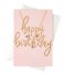 Orelia  Happy Birthday Giftcard Necklace pale gold plated (22102)