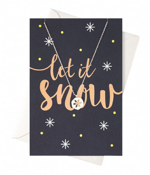 Orelia  Let it snow Giftcard silver plated (22380)