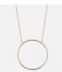Orelia  Large Open Circle Necklace pale gold plated (23041)