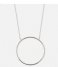 Orelia  Large Open Circle Necklace silver plated (23247)