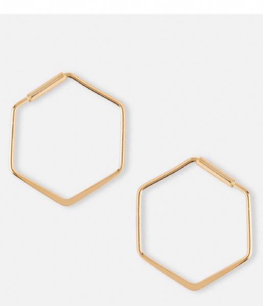 Orelia  Small Hexagon Hoop gold plated (22916)