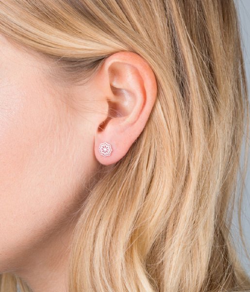 Orelia  Filigree Stud Earring  silver plated (22706)