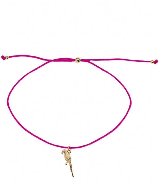 Orelia  Parrot Charm Friendship Bracelet fuchsia (ORE21307)