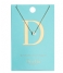 Orelia  Necklace Initial D pale gold plated (21140)