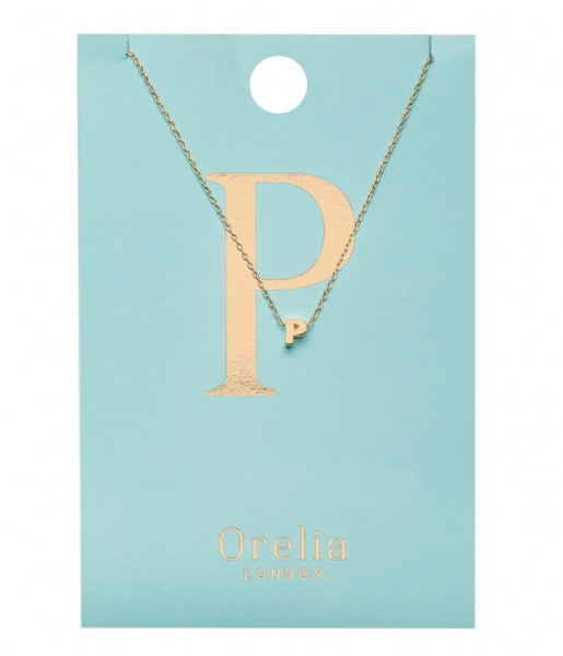 Orelia  Necklace Initial P pale gold plated (21154)