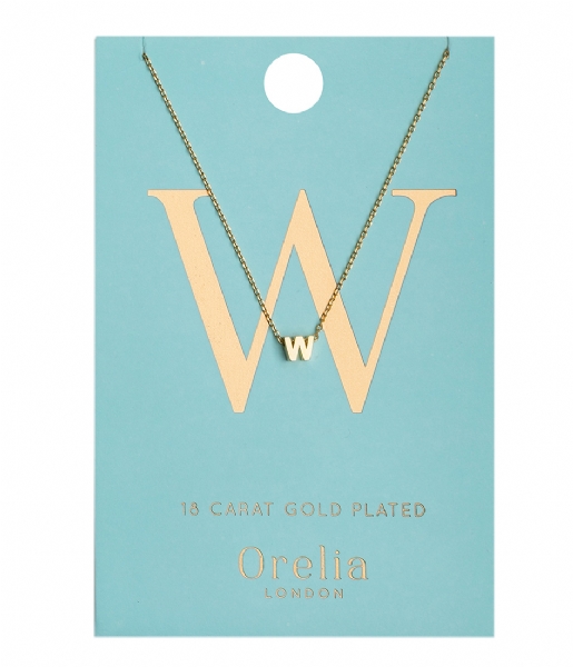 Orelia  Necklace Initial W pale gold (ORE21166)