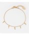 Orelia  Mini Tusk Charm Drop Anklet pale gold plated (22868)