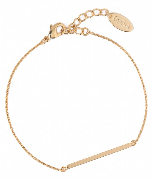 Orelia  Horizontal Bar Chain Bracelet pale gold color (22742)