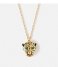 Orelia  Panther Head Short Necklace pale gold plated (23338)