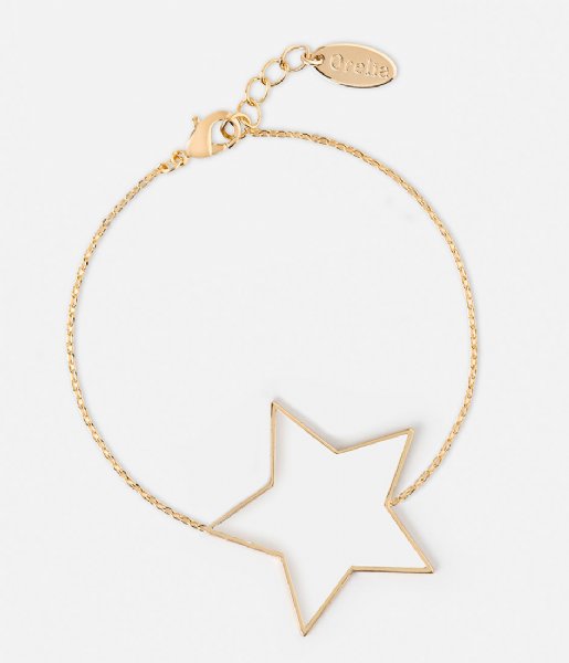 Orelia  Large Open Star Bracelet pale gold plated (23360)