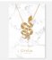 Orelia  Crystal Snake Necklace pale gold plated (23362)