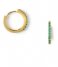 Orelia  Orelia oorringetjes goudkleurig met groene steentjes Goudkleurig (ORE25207)