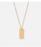 Orelia  Clean Metal Tag Ditsy Necklace pale gold plated (ORE24109)