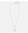 Orelia  Clean Metal Tag Ditsy Necklace silver plated (ORE24110)