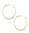 Orelia  Chunky Large Size Hoops pale gold plated (ORE25053)