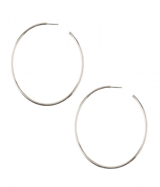 Orelia  Chunky Large Size Hoops silver plated (ORE25054)