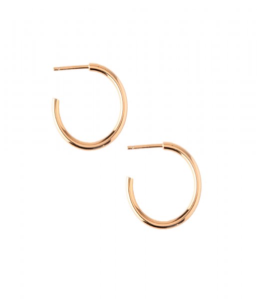 Orelia  Chunky Mid Size Hoops pale gold plated (ORE24000)