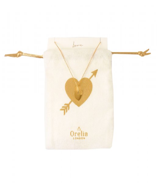 Orelia  Love Heart Gift Pouch pale gold plated (ORE25168)