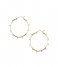 Orelia  Metal Beaded Hoop Earrings pale gold plated (ORE24070)