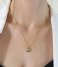 Orelia  Mini Locket Short Necklace pale gold plated (ORE25158)