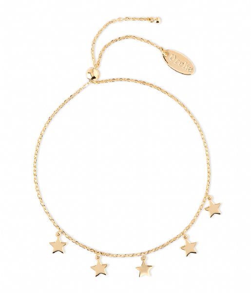Orelia  Star Charm Drop Slider Bracelet pale gold plated (ORE23062)