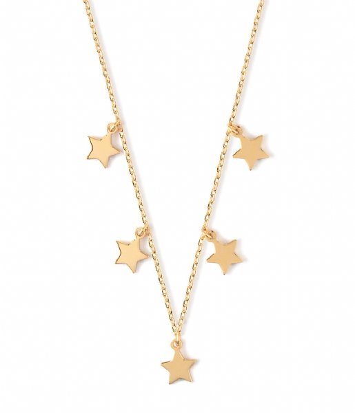 Orelia  Star Charm Multi Drop Short Necklace pale gold (ORE24105)