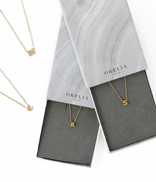 Orelia  Necklace initial E Gold plated (ORE26347)