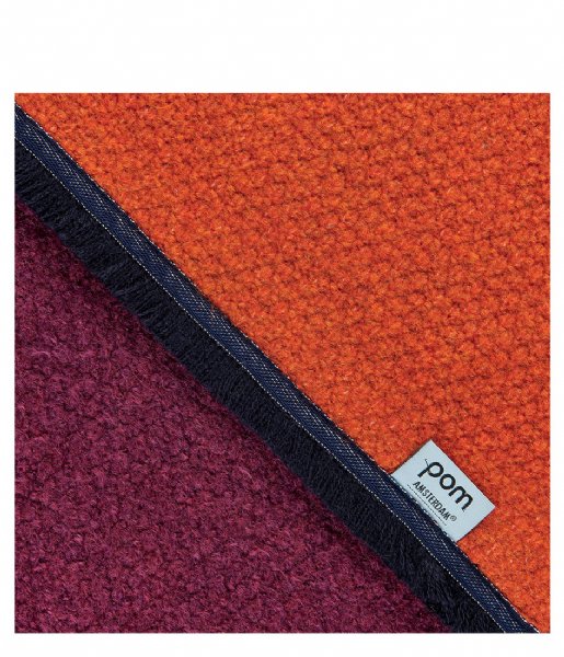 POM Amsterdam  Shawl Knitted Colourblock Orange (SP5708)