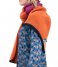 POM Amsterdam  Shawl Knitted Colourblock Orange (SP5708)