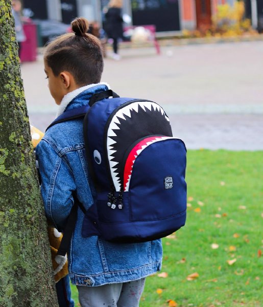 Pick & Pack  Shark Shape Backpack M 13 Inch Navy (14)