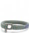 Pig and Hen  Sharp Simon Bracelet Large 20 cm sky blue sand and silver colored (161202)